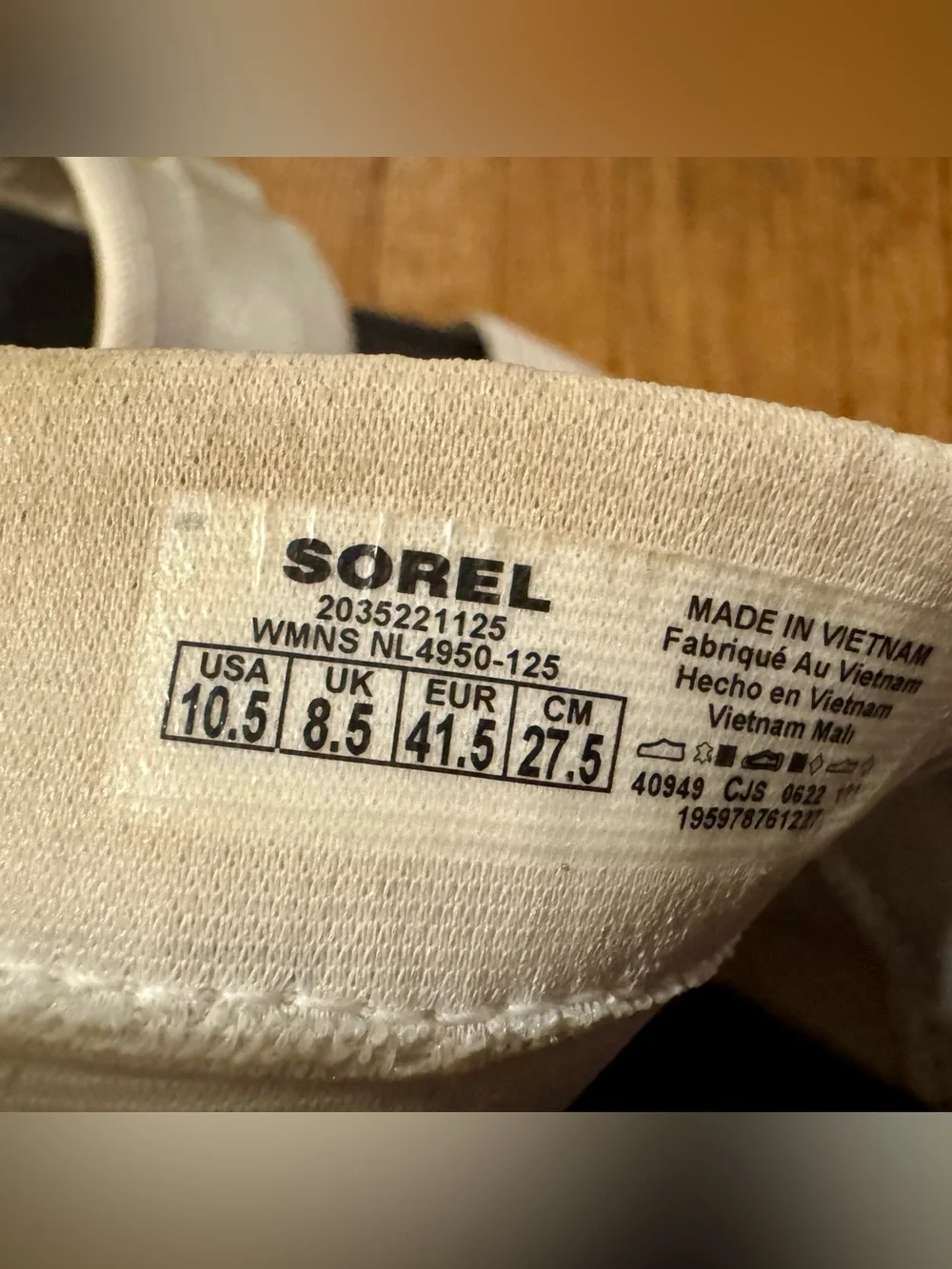 Sorel Kinetic White Platform Sandals with Black Footbed
